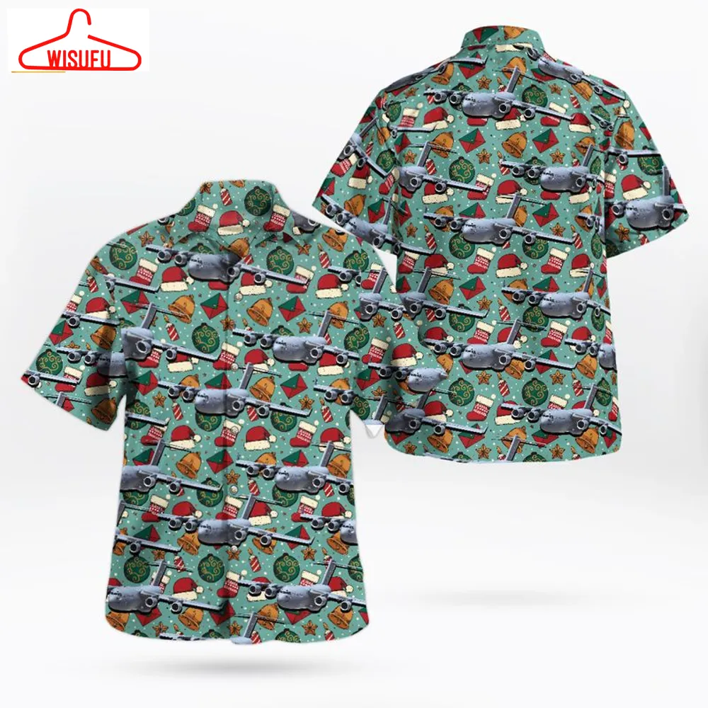 Boeing C-17 Globemaster Iii Christmas Seamless Hawaiian Shirt, New Fashion Gifts