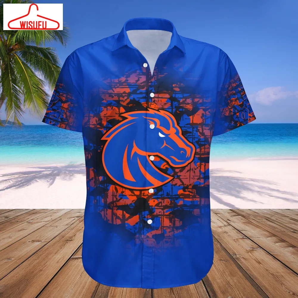 Boise State Broncos Camouflage Vintage Hawaiian Shirt, New Fashion Gifts