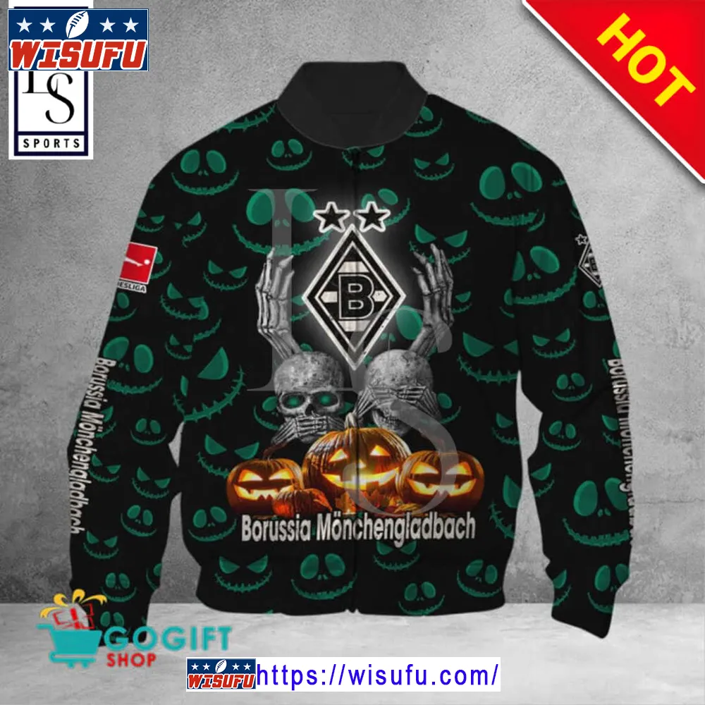 Borussia Monchengladbach Bundesliga Halloween Pumpkin Bomber Jacket