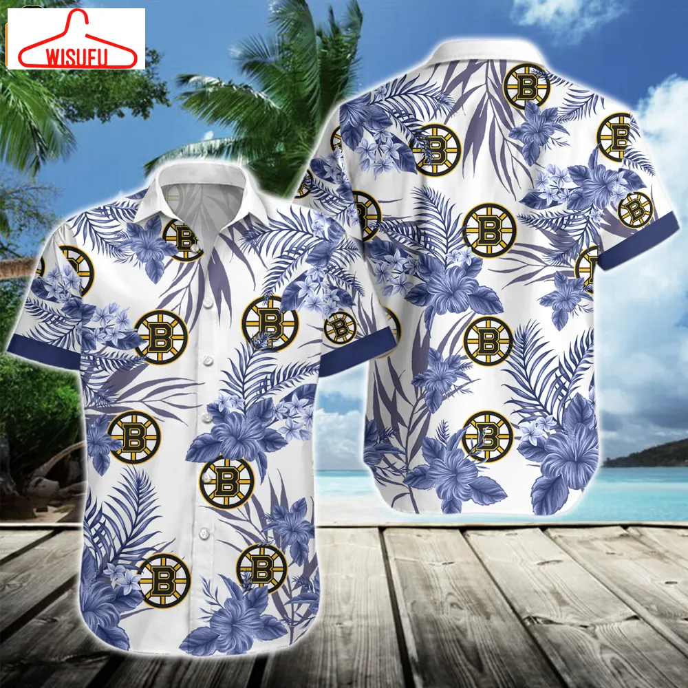 Boston Bruins Light Blue Hawaiian Shirt, New Fashion Gifts