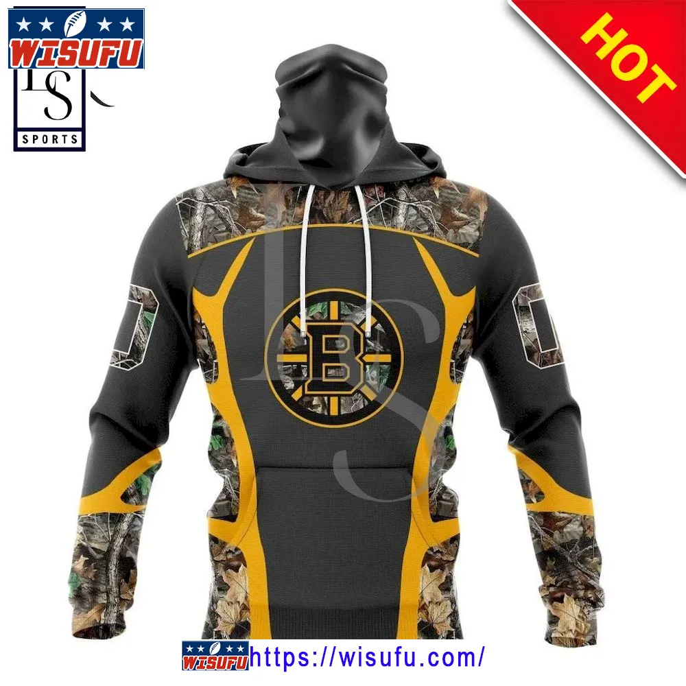 Boston Bruins Special Camo Hunting Personalized Hoodie