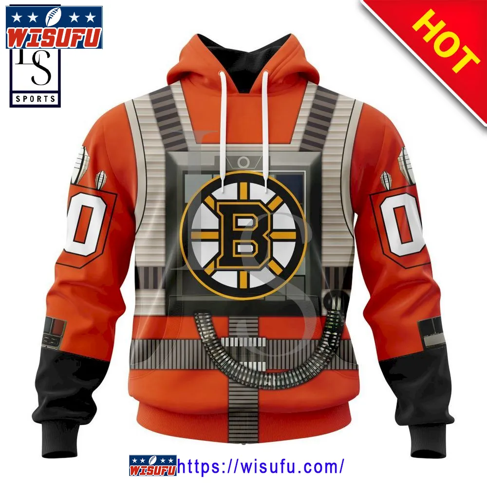 Boston Bruins Star Wars Rebel Pilot Personalized Hoodie