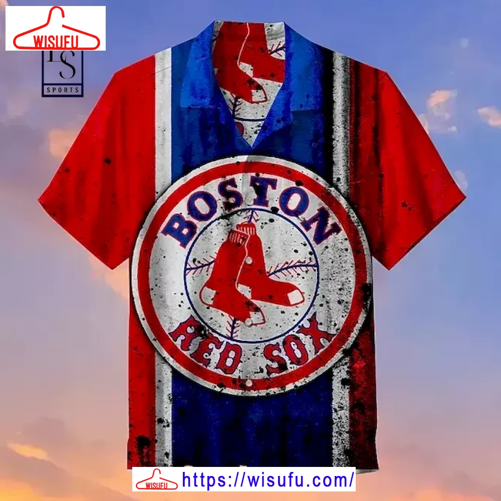 Boston Red Sox Baseball Big Logo Hawaiian Shirt, New Fashion Gifts