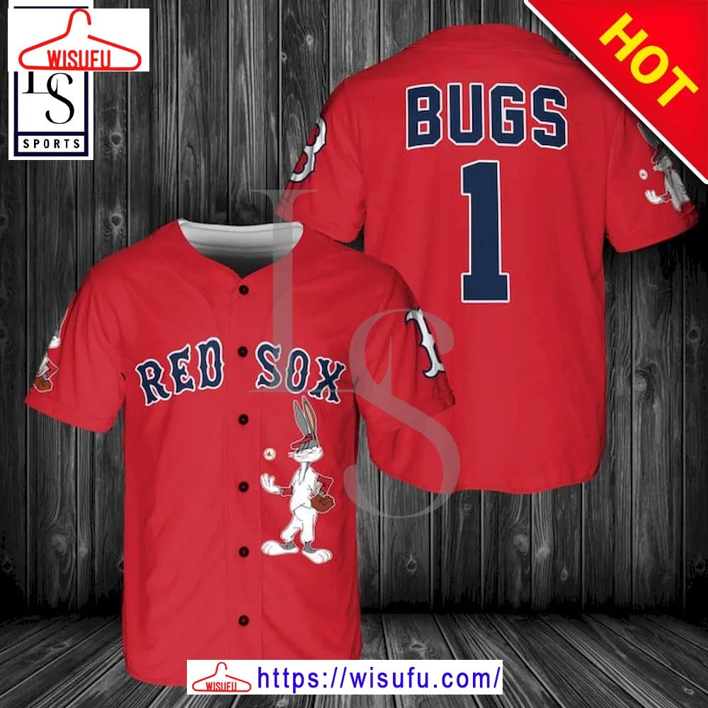 Boston Red Sox Bugs Bunny Baseball Jersey, New Fashion Gifts