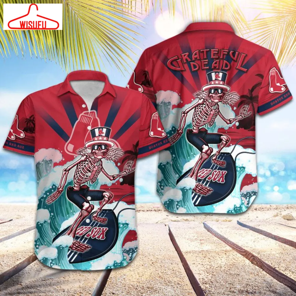 Boston Red Sox Grateful Dead Hawaiian Shirt, New Fashion Gifts