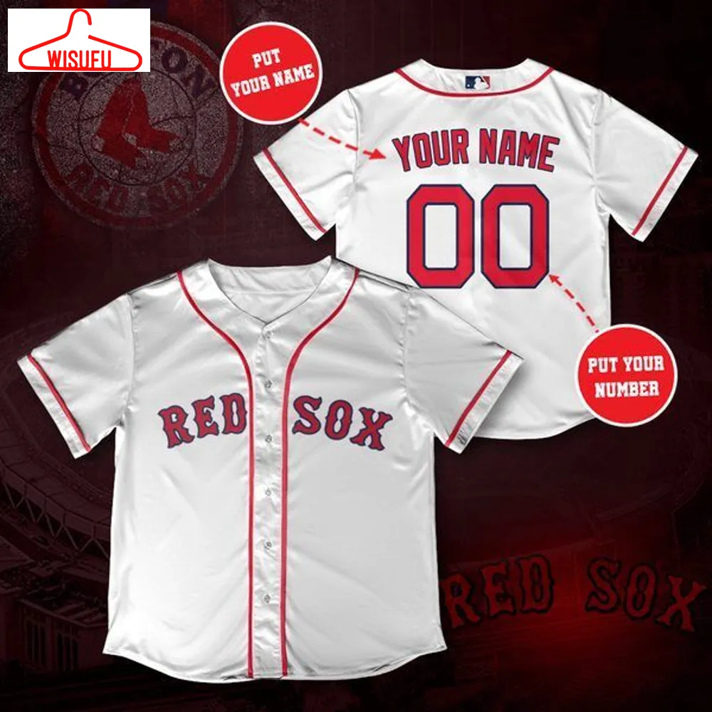 Boston Red Sox Ml-b Personalized White Baseball Jersey #2, New Fashion Gifts Vtbl86614