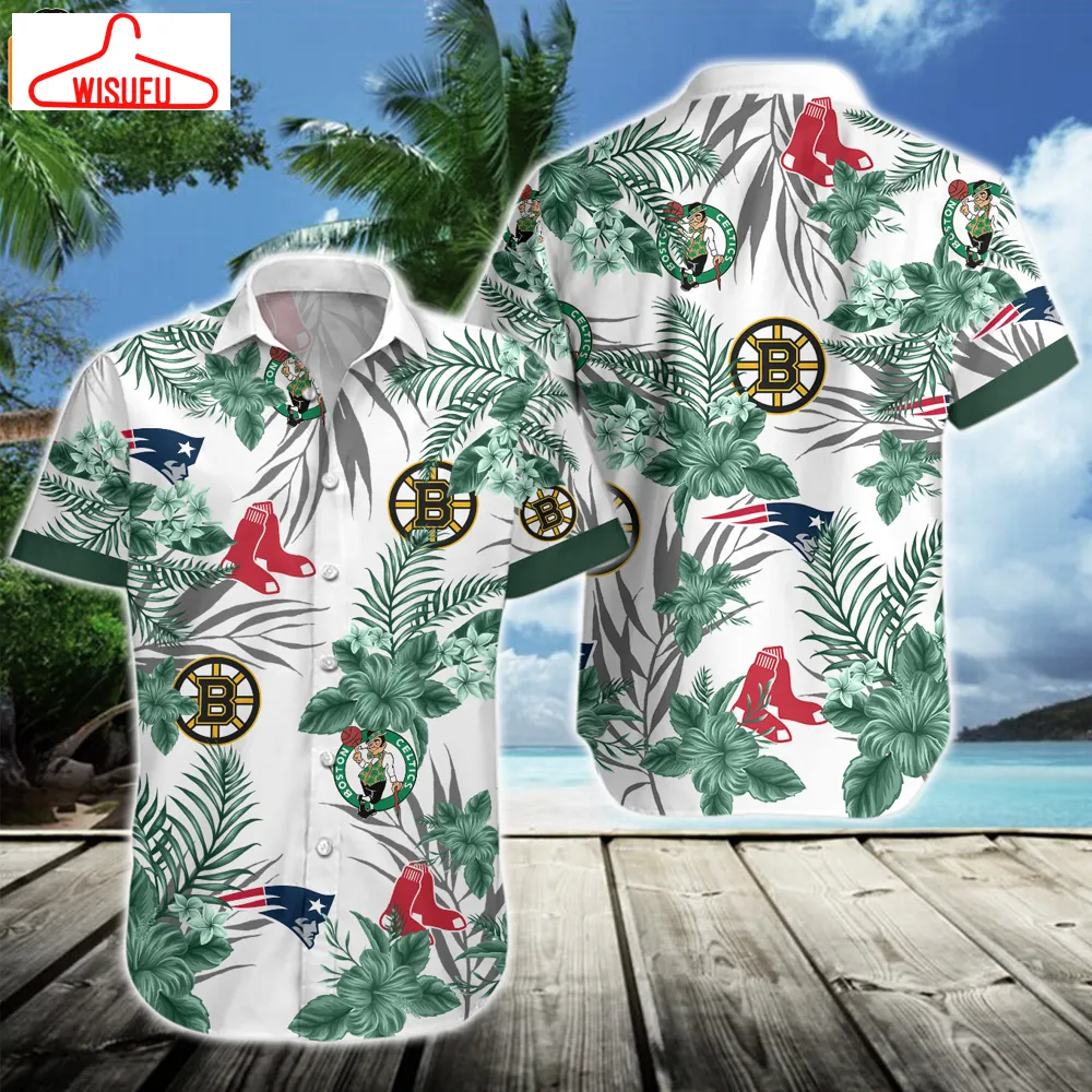 Boston Sports Team Green Hawaiian Shirt, New Fashion Gifts