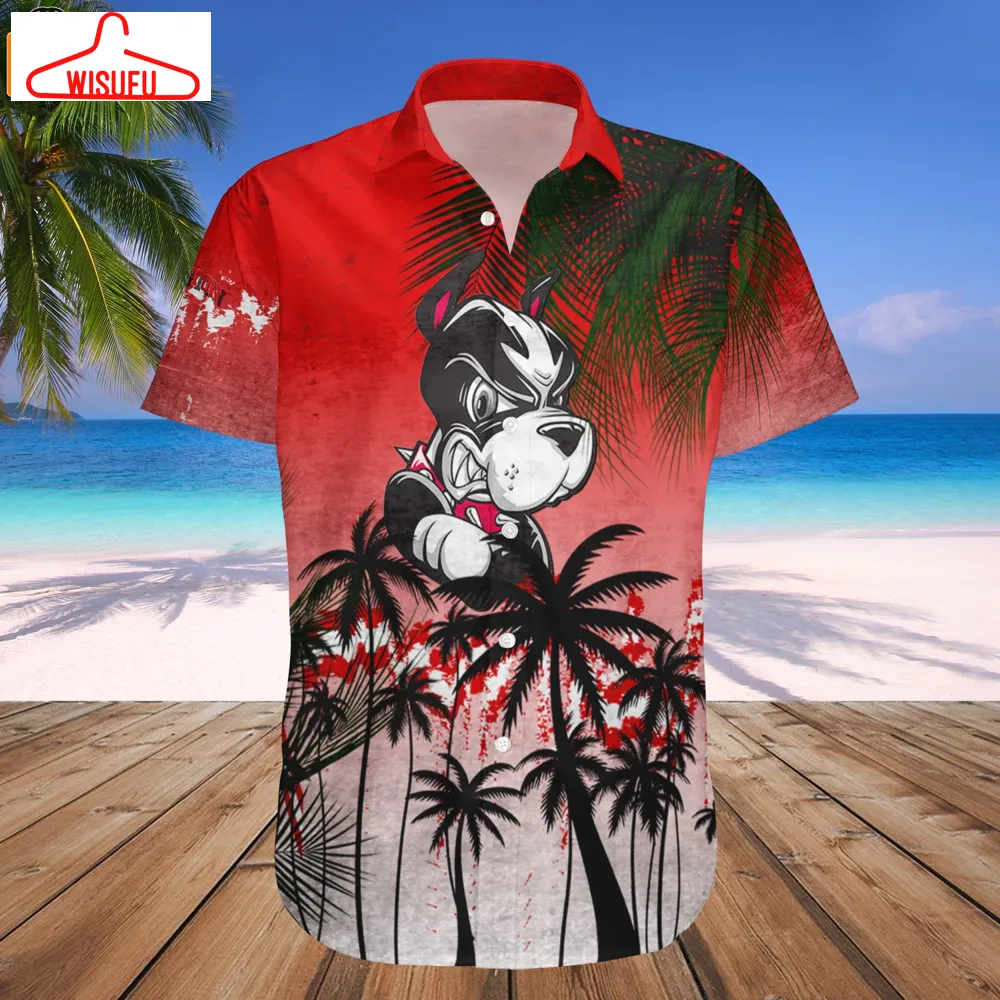 Boston University Terriers Coconut Tree Tropical Grunge Hawaiian Shirt, New Fashion Gifts