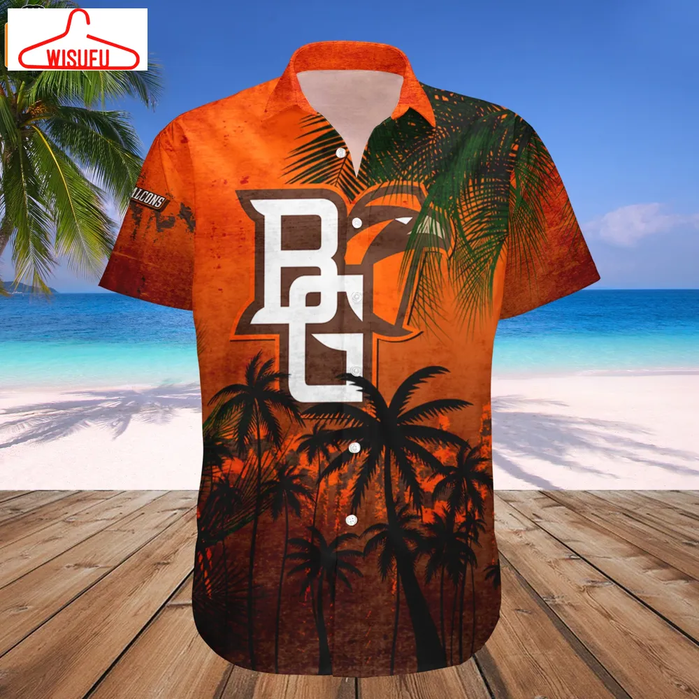 Bowling Green Falcons Coconut Tree Tropical Grunge Hawaiian Shirt, New Fashion Gifts