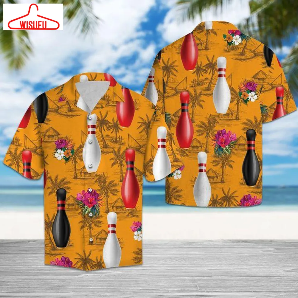 Bowling Tropical Flowers Hawaiian Shirt - For Men & Women - Shirt Gift For Friends, Gift For Family, New Fashion Gifts