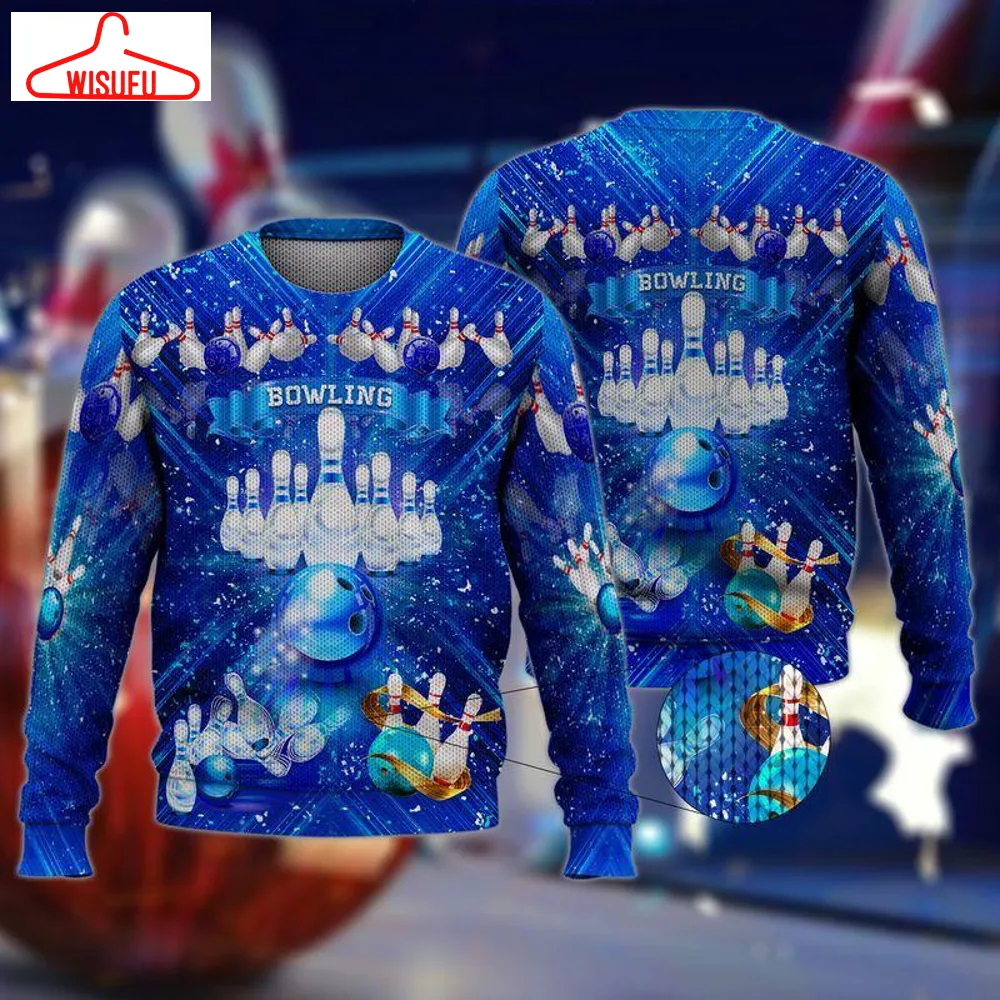 Bowling Ugly Christmas Sweater - For Men & Women - Adult - New Winter Fashion Shirt Gift For Family