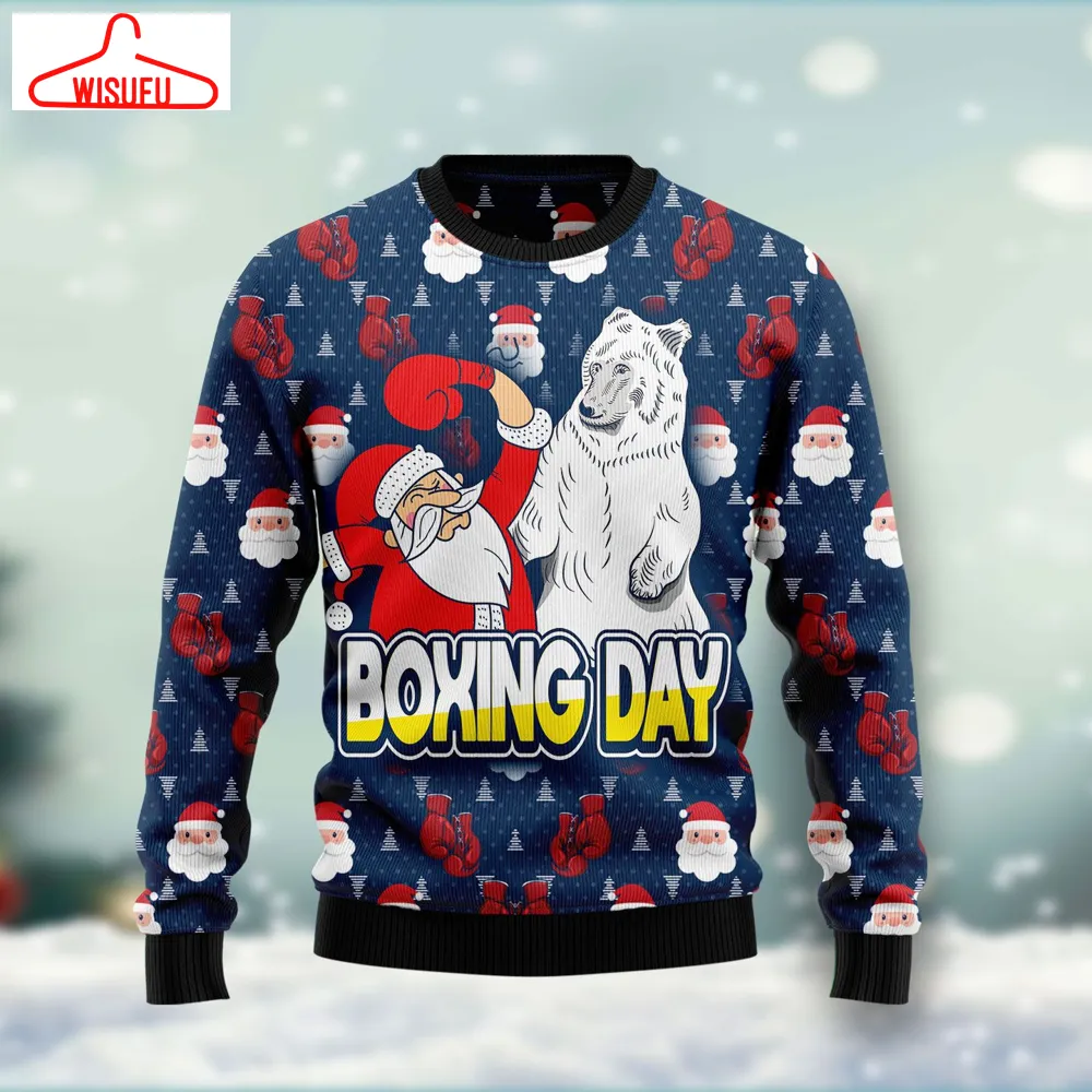 Boxing Day Ugly Christmas Sweater - For Men & Women - Adult - New Winter Fashion Shirt Gift For Family