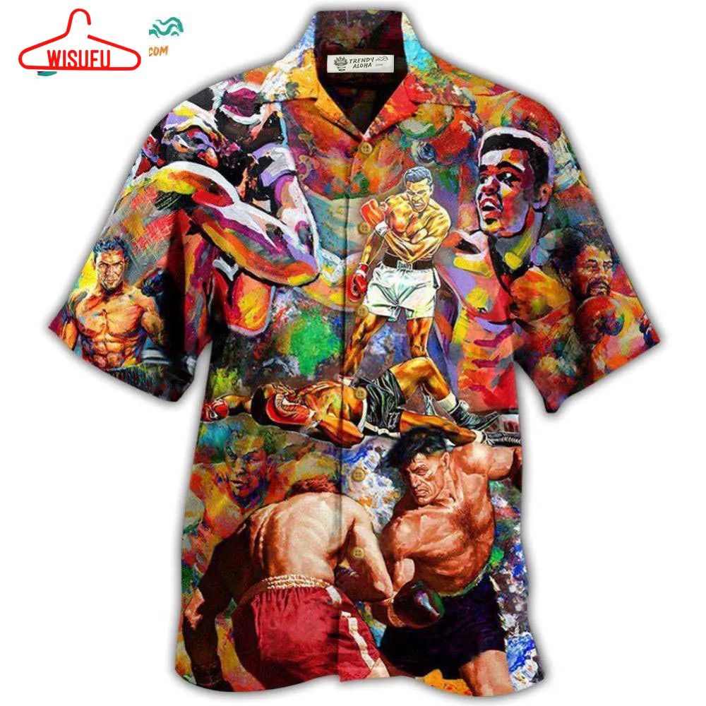 Boxing Is My Therapy Mix Color Hawaiian Shirt- Wisufu Aloha