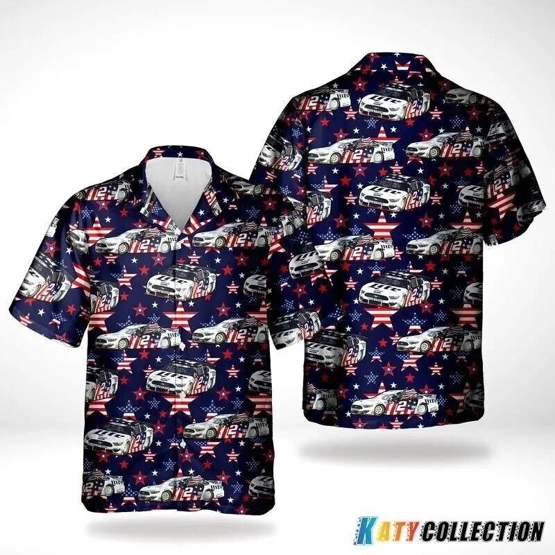Brad Keselowski NACAR Racing Cars No. 2 Hawaiian Shirt, Gift For Men, S-5XL