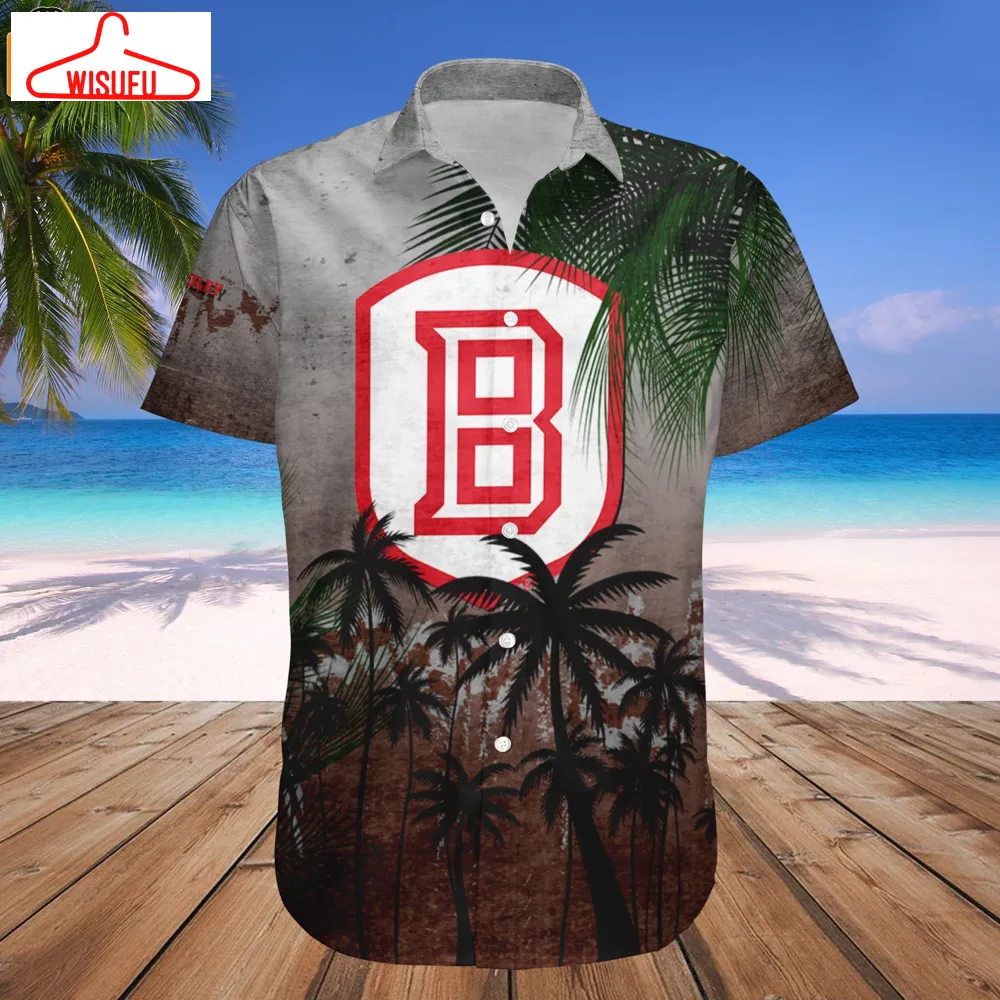 Bradley Braves Coconut Tree Tropical Grunge Hawaiian Shirt, New Fashion Gifts