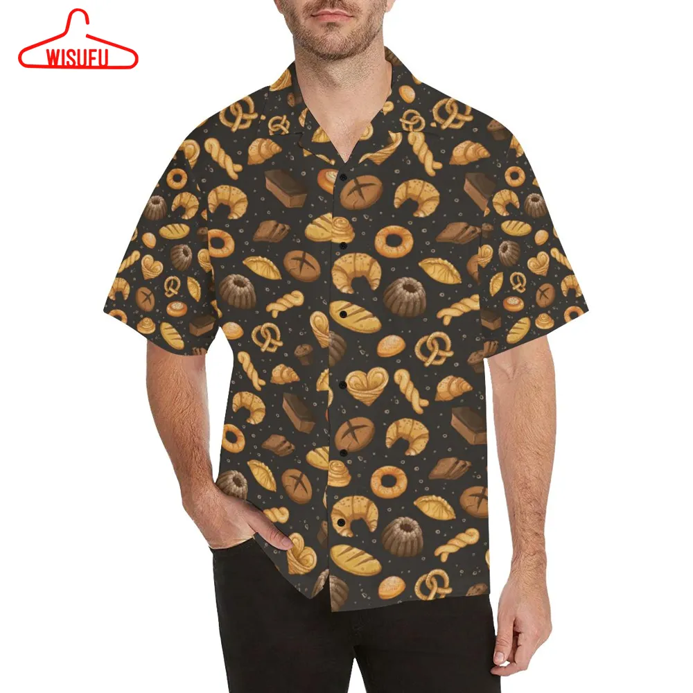 Bread Pattern Print Design 05 Hawaiian Shirt, New Hawaiian Holiday Outfits, New Fashion Gifts