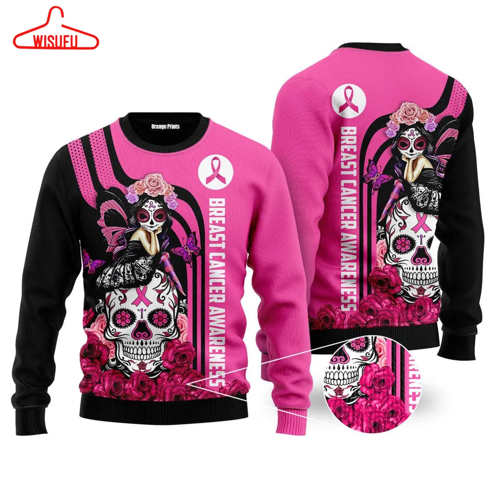 Breast Cancer Awareness Ugly Christmas Sweater - For Men & Women - New Winter Fashion Shirt Gift For Family