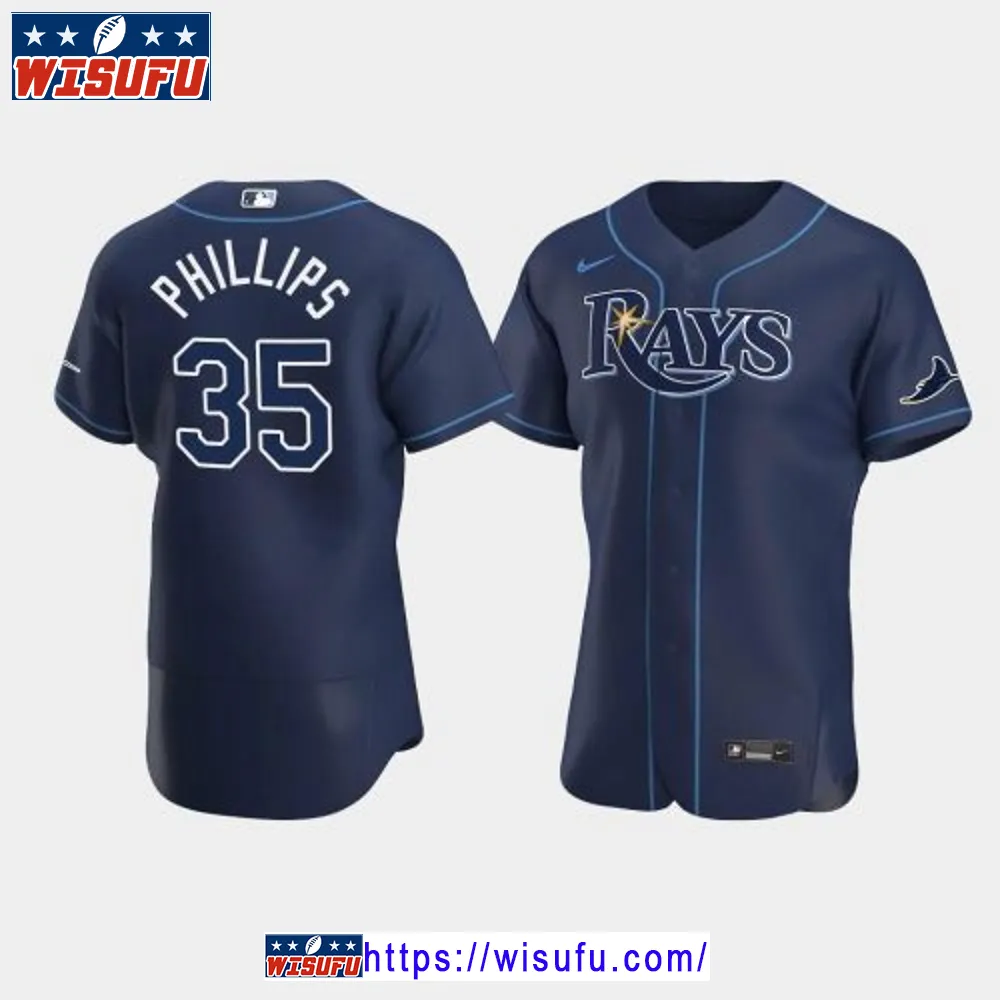 Brett Phillips 35 Tampa Bay Rays Navy Alternate Jersey Jersey