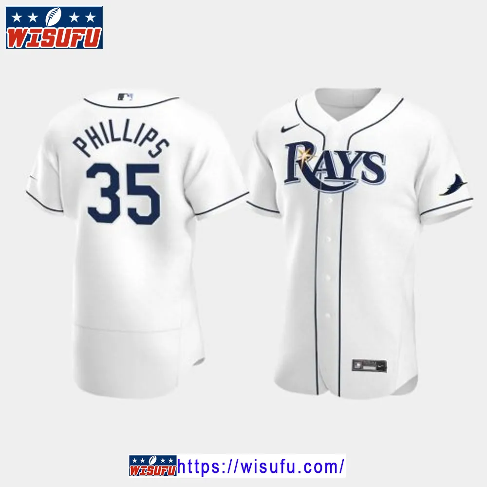 Brett Phillips 35 Tampa Bay Rays White Home Jersey Jersey