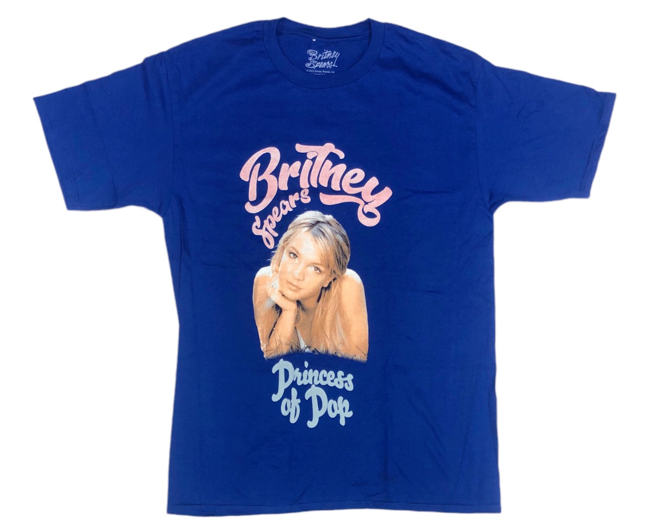 Britney Spears Princess Of Pop 1990s Short Sleeve Men's T-Shirt Royal Blue Med