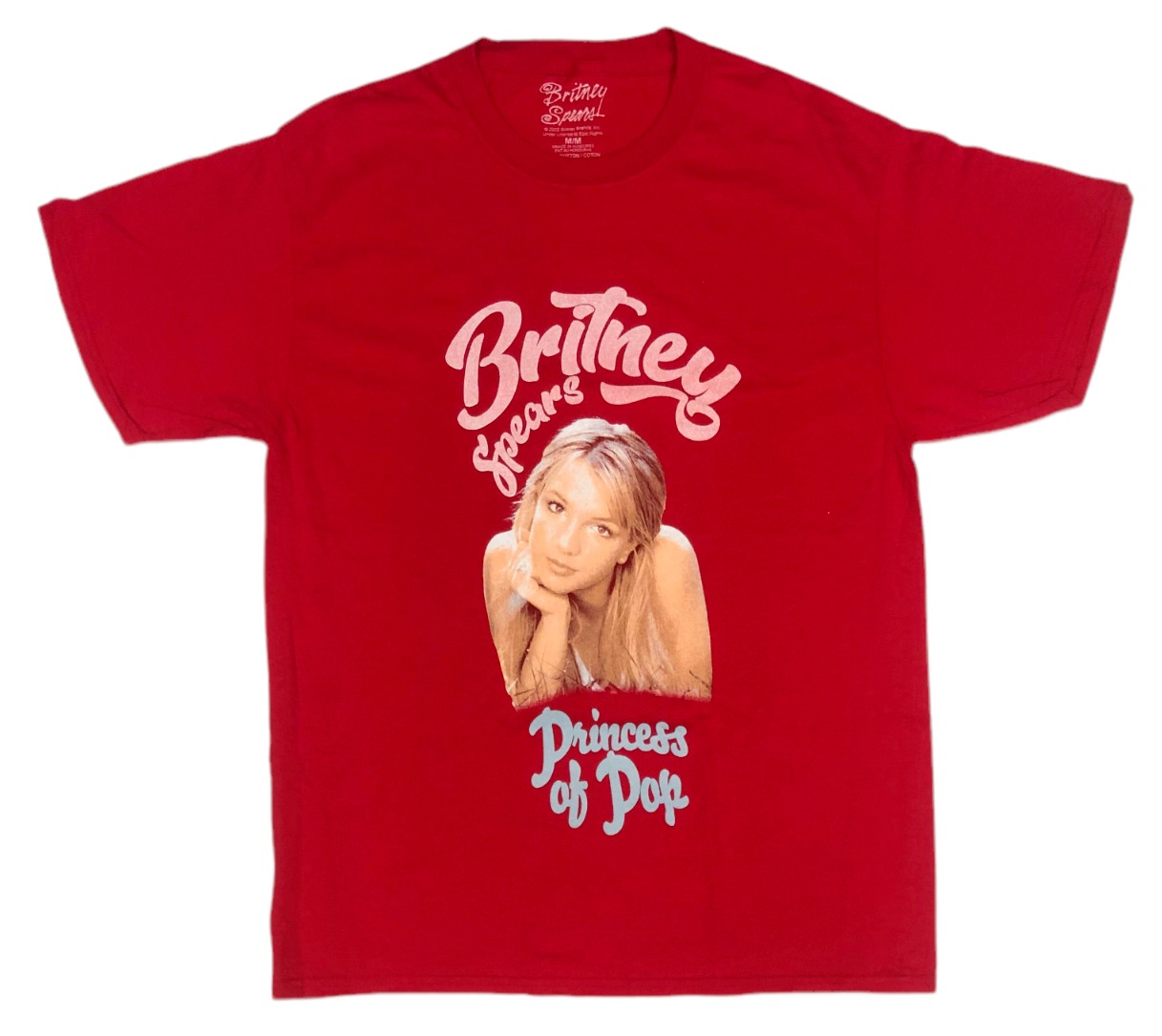 Britney Spears Princess Of Pop 1990s Short Sleeve Men's Tee Shirt Red Med