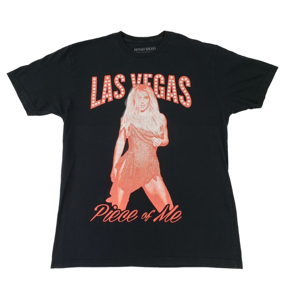 Britney Spears T Shirt Size Large Black Piece of Me 2017 Las Vegas Concert