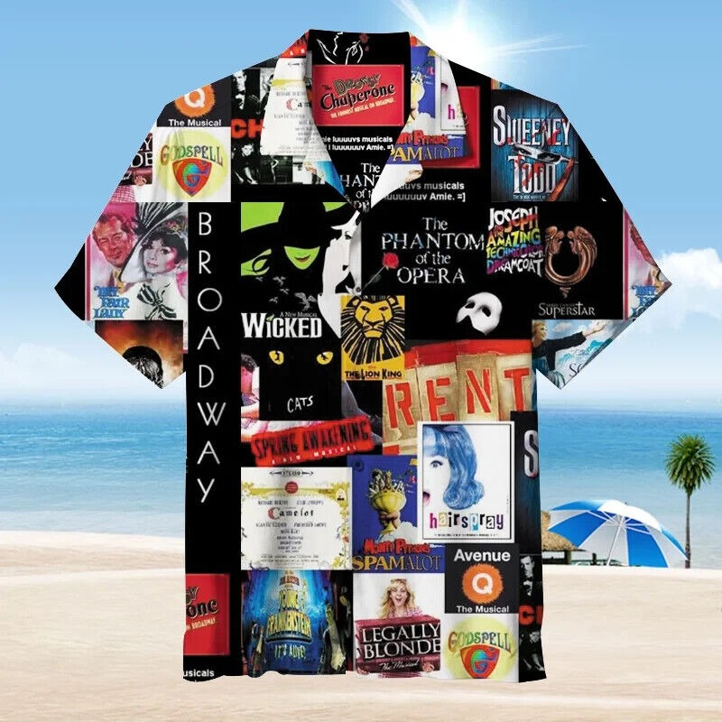 Broadway Musical Hawaiian Shirt For Fans, Gift For Men, Women, S-5XL US Size