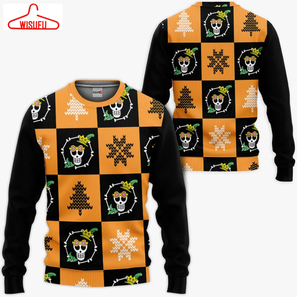 Brook Symbol Ugly Sweater Christmas, Anime Ugly Christmas Sweater Gift For Familyvtbl23798