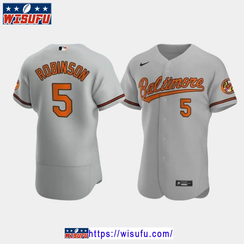 Brooks Robinson 5 Baltimore Orioles Gray Road Jersey Jersey