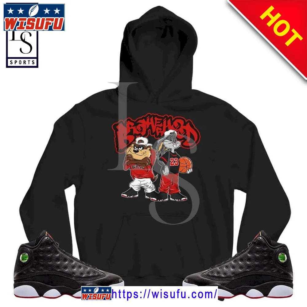 Brotherhood Bunny Tazmanian Sneaker Match Retro Playoffs Hoodie