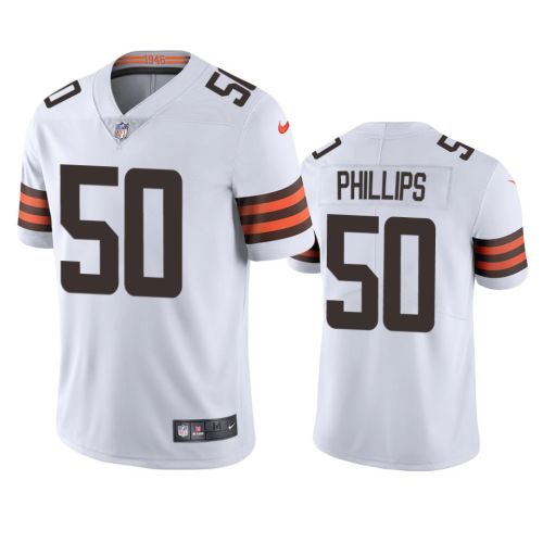 Browns Jacob Phillips 50 Vapor Untouchable White Jersey Men's