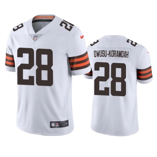 Browns Jeremiah Owusu-Koramoah 28 Vapor White Jersey