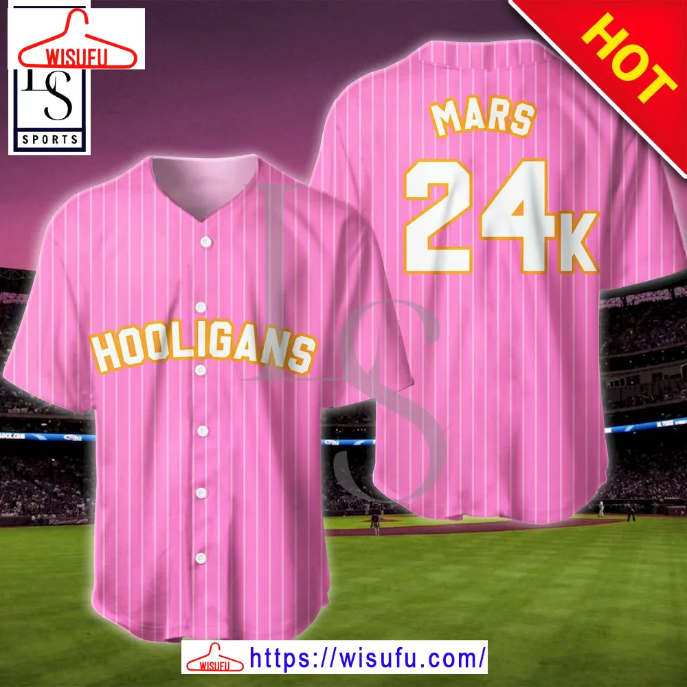 Bruno Mars 24k Hooligans Baseball Jersey, New Fashion Gifts