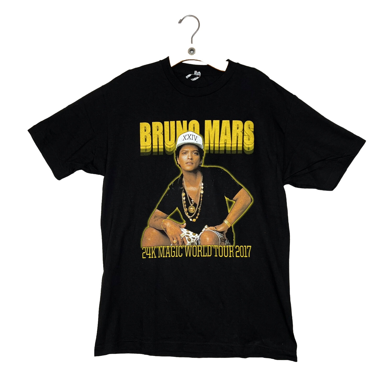 Bruno Mars 24k Magic World Tour 2017 Black Graphic Tshirt