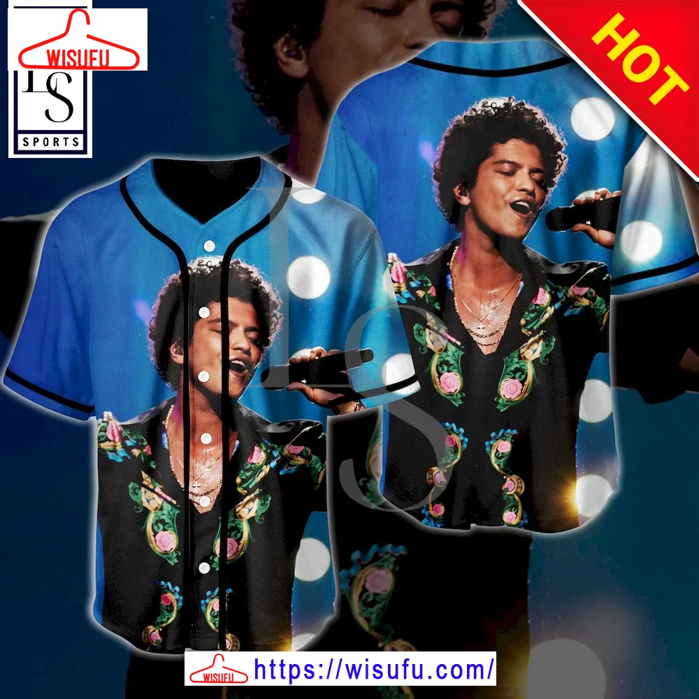 Bruno Mars Tour Concert 2023 Celebrity Baseball Jersey, New Fashion Gifts