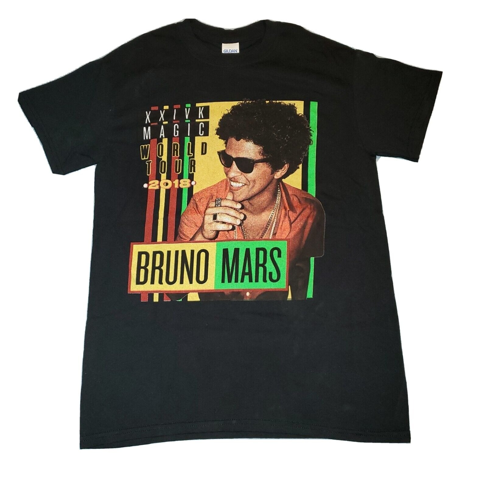 Bruno Mars XXIVK Magic World Tour 2018 Black T-Shirt