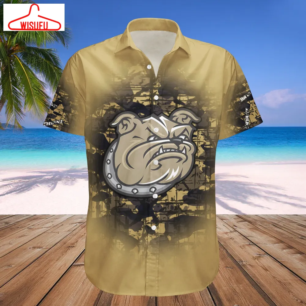 Bryant Bulldogs Camouflage Vintage Hawaiian Shirt, New Fashion Gifts