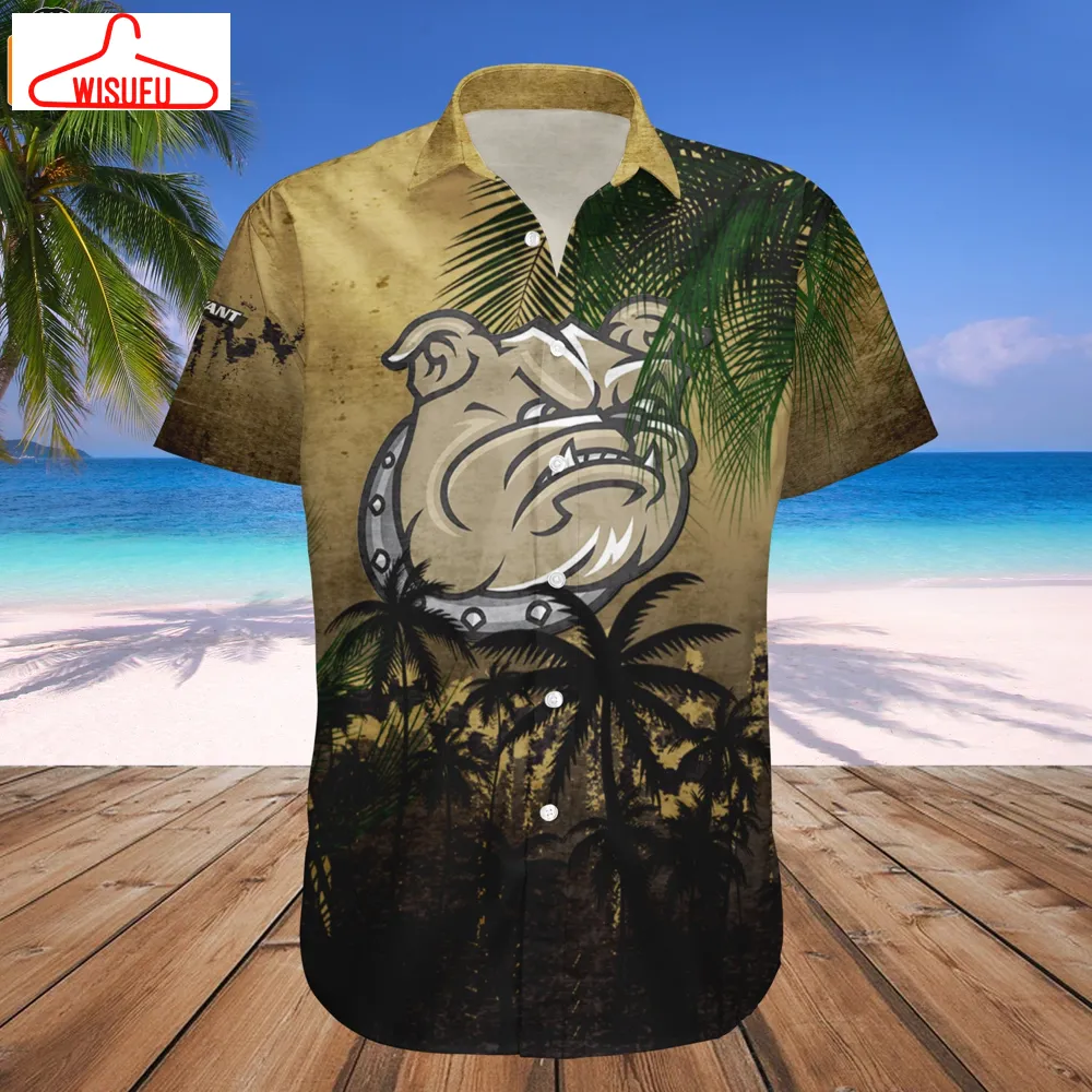 Bryant Bulldogs Coconut Tree Tropical Grunge Hawaiian Shirt, New Fashion Gifts