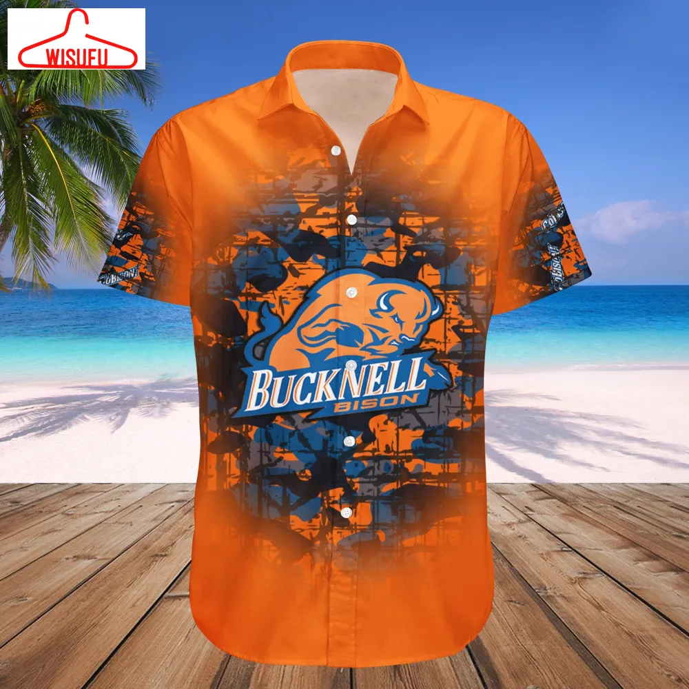 Bucknell Bison Camouflage Vintage Hawaiian Shirt, New Fashion Gifts