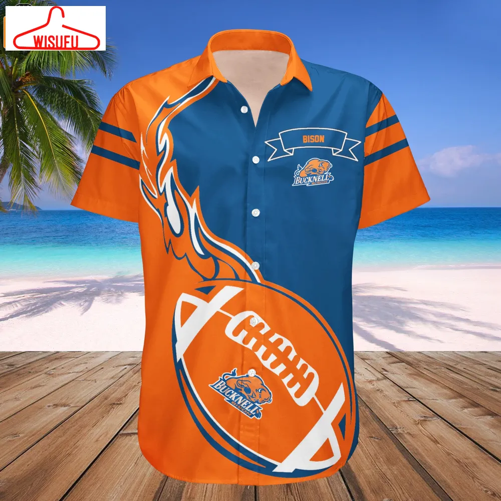 Bucknell Bison Flame Ball Hawaiian Shirt, New Fashion Gifts