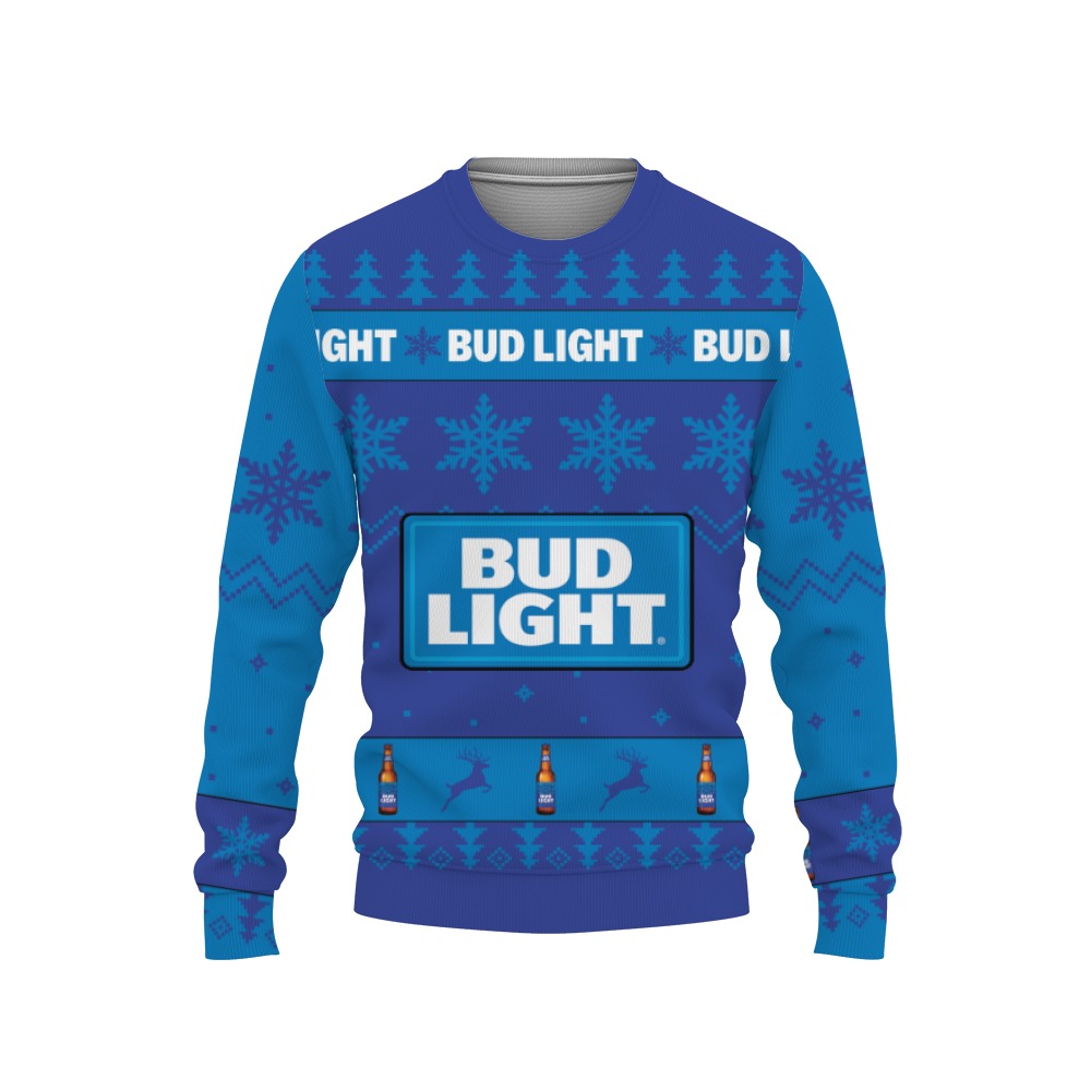 Bud Light Beers Merry Christmas Unisex Gift Fan-3D Sweatshirt