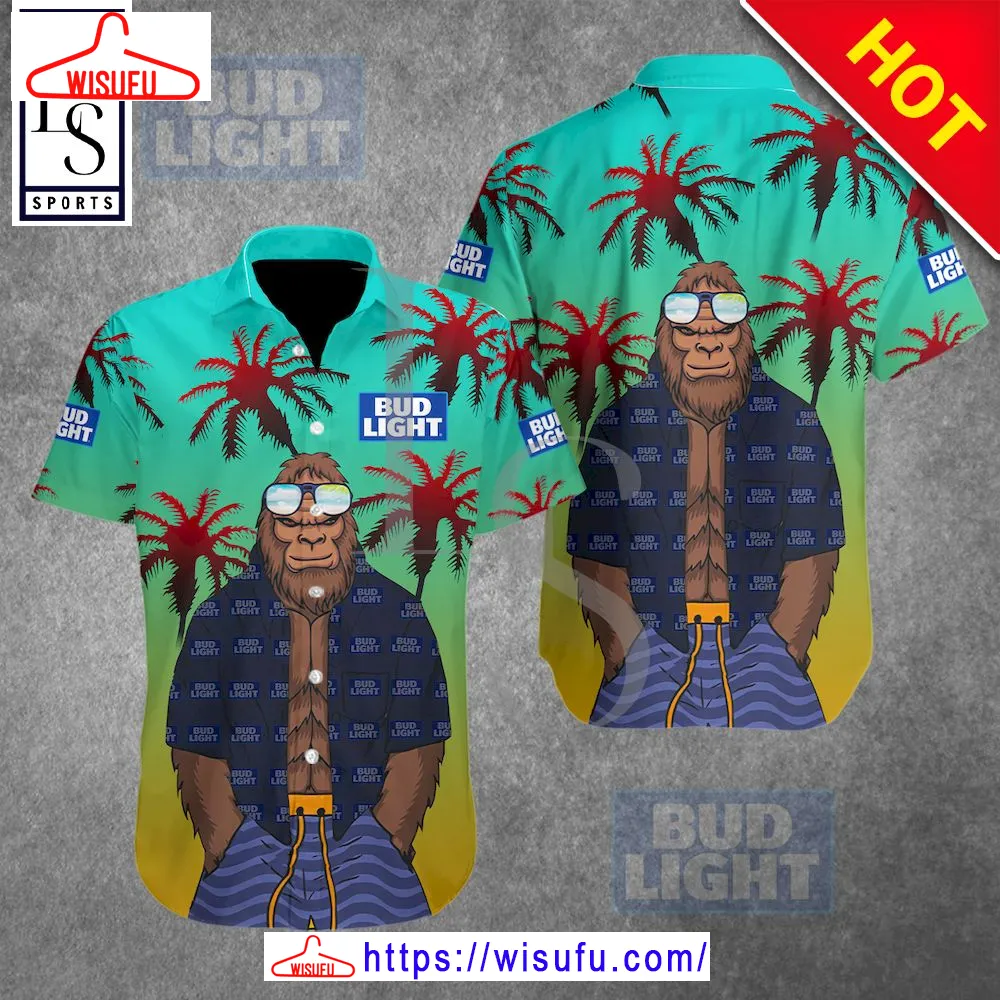 Bud Light Bigfoot Hip Hop Hawaiian Shirt, New Fashion Gifts