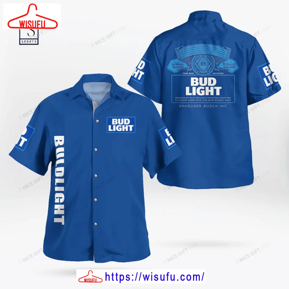 Bud Light Blue Hawaiian Shirt, New Fashion Gifts