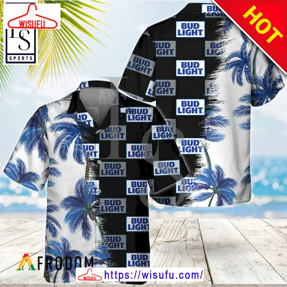 Bud Light Match Palm Trees Aloha Hawaiian Shirt, New Fashion Gifts