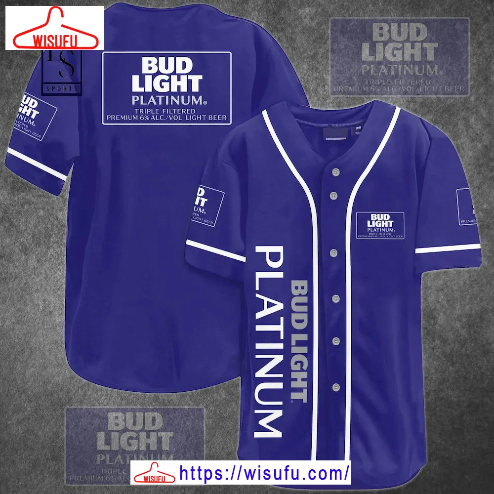 Bud Light Platinum Basball Jersey, New Fashion Gifts