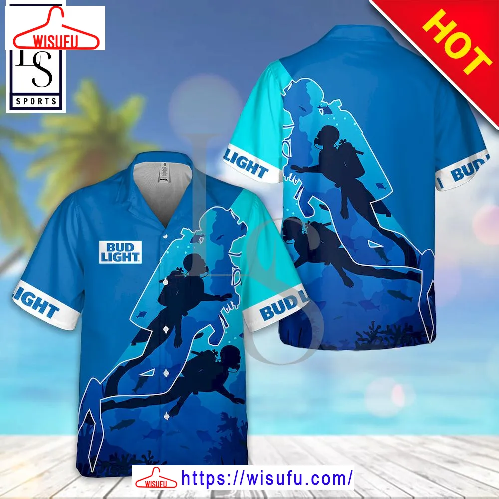 Bud Light Scuba Custom Name Hawaiian Shirt, New Fashion Gifts