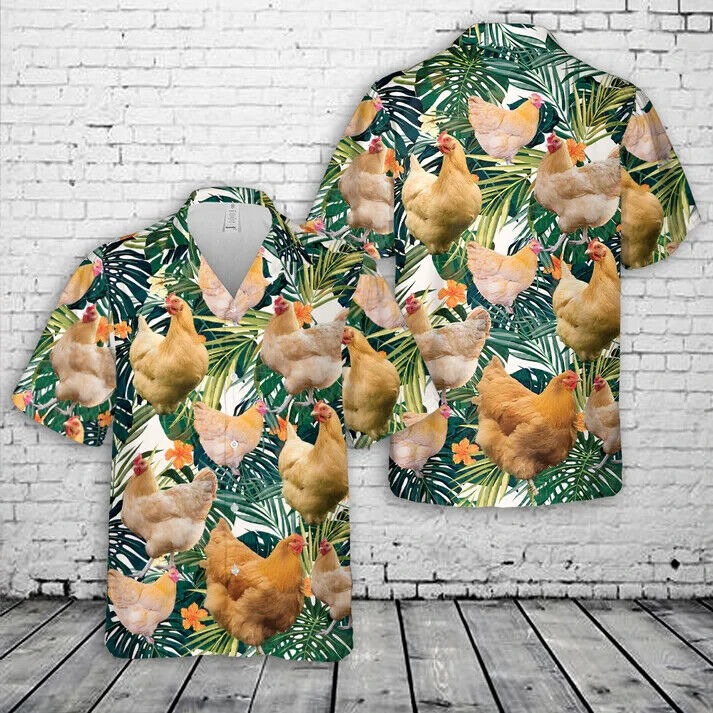 Buff Orpington Chicken Hawaiian Shirt, Beach Shirts, Gift For Men, S-5XL US Size