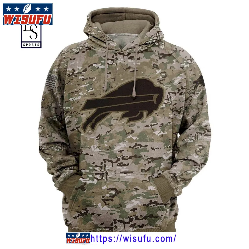 Buffalo Bills Camo Hoodie 3d