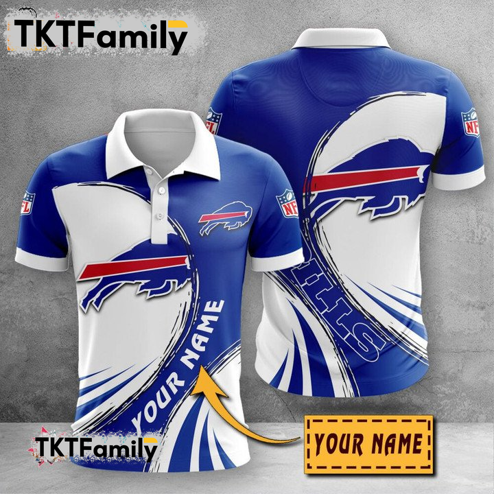 Buffalo Bills Custom Name 3D Polo Shirt TKT Familys