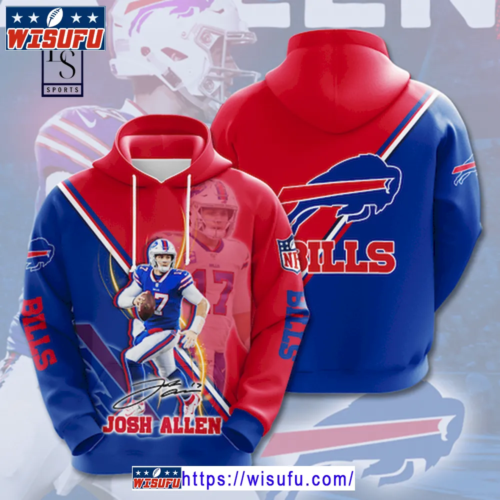 Buffalo Bills Josh Allen Hoodie 3d